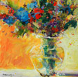 Blue Flowers in Yellow Room