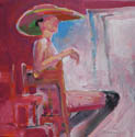 Costumed Seated Nude