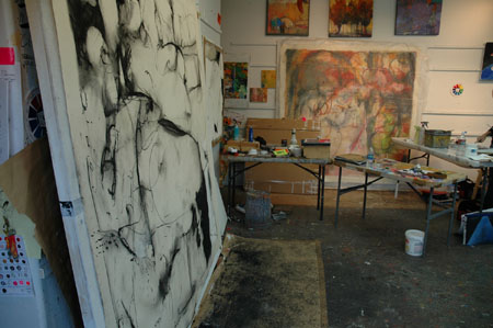 Showing Moveable Wall”in my Studio
