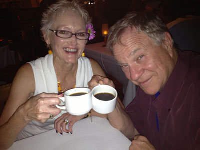 Bob and Caroline Jasper Enjoying a Cup!