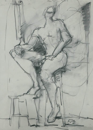 Seated Male Nude