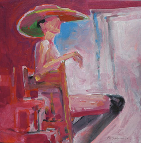 Costumed Seated Nude