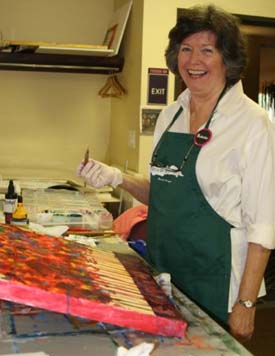 Kathie Working on Trees