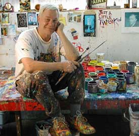 Bob in Studio with Paint