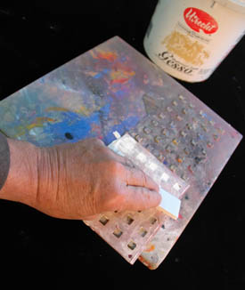 Texture using Gesso Step #1