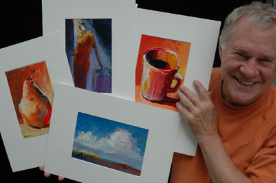Bob with Painting of the Month