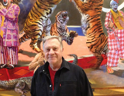 Bob in front of Circus Museum Mural