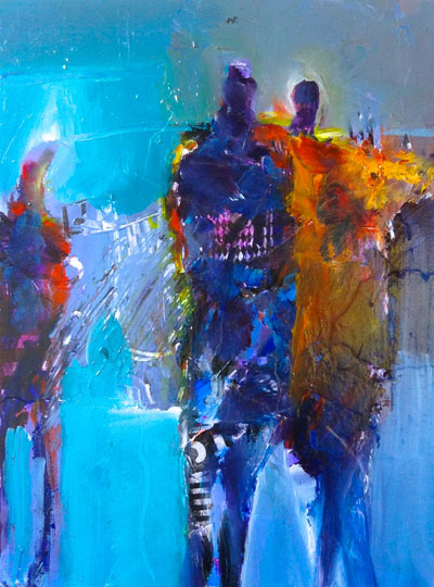 Two Alone Paint Collage