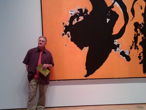 Bob and Motherwell Painting at Raleigh Museum