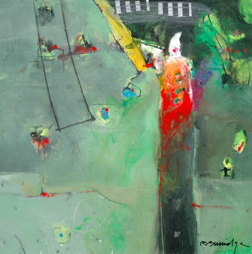 Red Clown in Green Light
