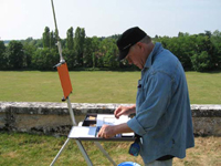 Bob Painting at the Chateau