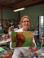 Lisa and her Cool 3-D Paintings